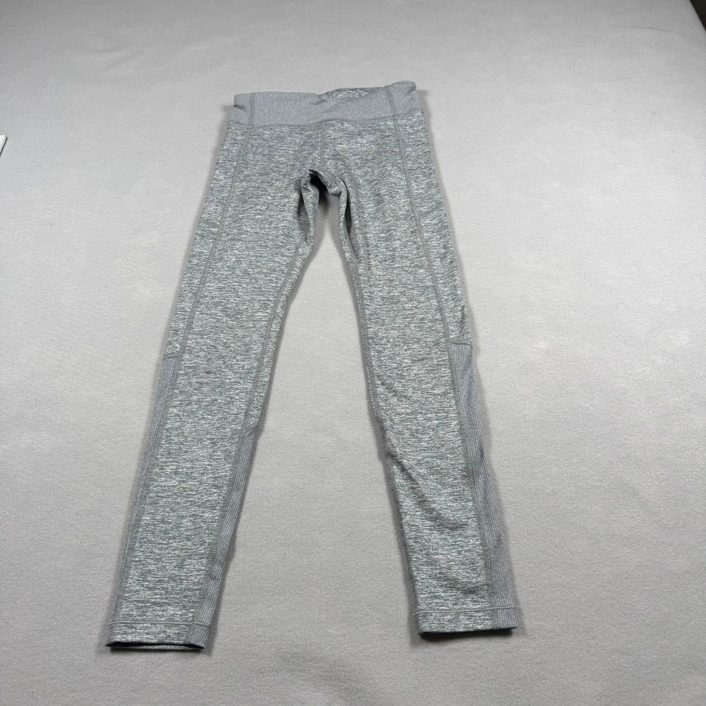 Athleta Girl Kids M 8-10 Snowball Tight Gray Heathered Active Leggings Pockets